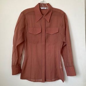 Hourglass Sheer dusty pink Blouse 👚